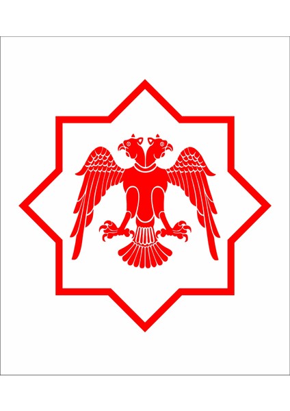 Selçuklu Kartalı Yıldızı Sticker Araba Oto Motosiklet Karavan Etiket 00228