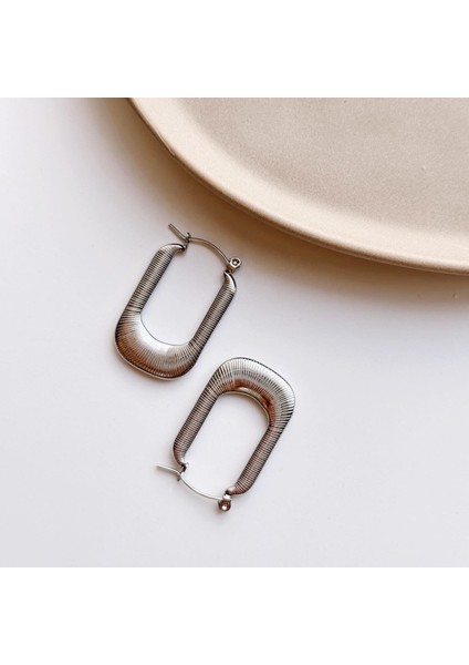 The Grain Steel Earring
