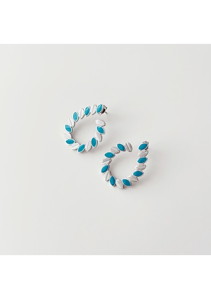 Cleopatra Grey Steel Earring | Çelik Küpe modelleri