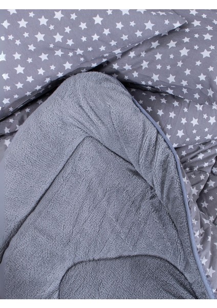 Çift Kişilik Welsof Star Desenli Gri/antrasit Yorgan Seti Battaniye - Yorgan ve Çarşaf Takımı modelleri