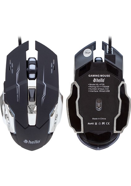 Hello HL-4728 Kablolu Oyuncu Gamıng Mouse (4767) - EMY1829-4977