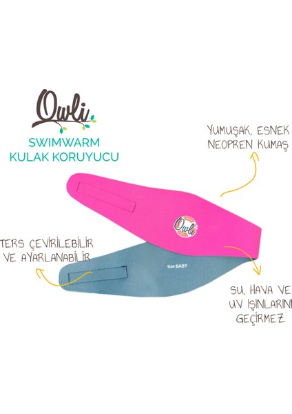 Swimwarm Kulak Koruyucu Pembe Bebek
