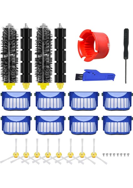 Irobot Roomba 600 Serisi 694 690 600 ve 500 Serisi 595 585 564 Robot Süpürge Fırça Filtreleri Için Yedek Parçalar (Yurt Dışından)
