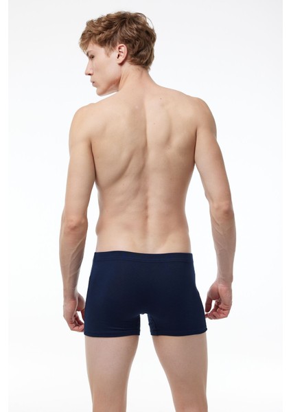 Erkek Lacivert Pamuk Elastan Boxer 074 1M074