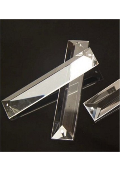 Şeffaf Tabut Avize Taşı 10 cm x 2 cm (Tek Delikli)