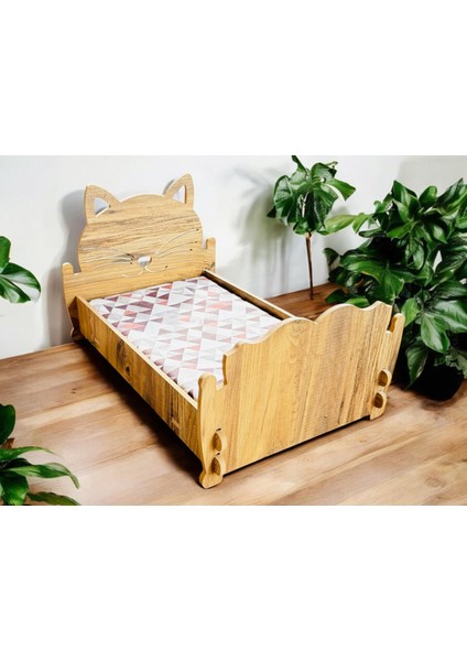 ED PET DİZAYN Cella Baza 30*50 Kedi Köpek Yatağı Yıkanabilir Duck Kumaş Minderi ile Beraber