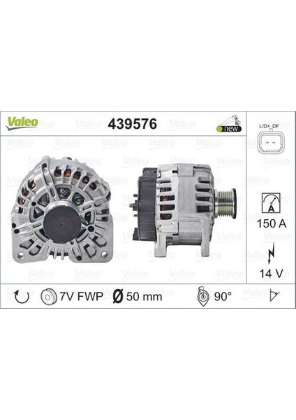 439576 Alternatör 12V 150A Vivaro 2.0 Cdtı Laguna Iı Trafic 2.0 Dcı 8200404459