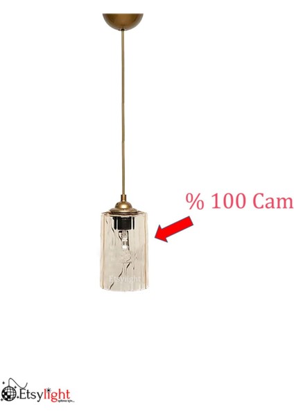 Altın Tekli Dora Cam Sarkıt