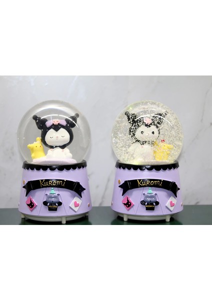 Kuromi Işıklı Müzikli Kar Küresi Orta Boy ALK3044 - EMY7129-7100