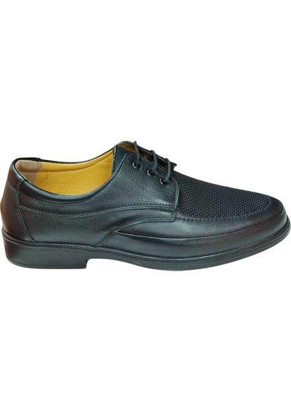 08-L2 Erkek Siyah (40-44) Deri Comfort Ayakkabı