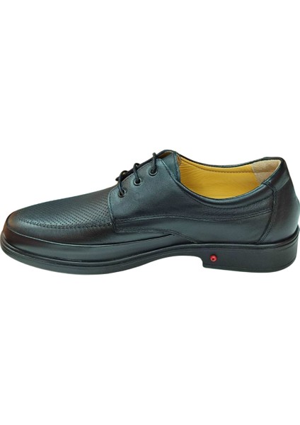 08-L2 Erkek Siyah (40-44) Deri Comfort Ayakkabı