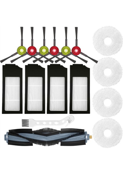 Ecovacs Deebot X1TURBO X1OMNI Robotlu Süpürge Aksesuarları Için Yedek Rulo Fırça Yan Fırça Hepa Filtreleri (Yurt Dışından)