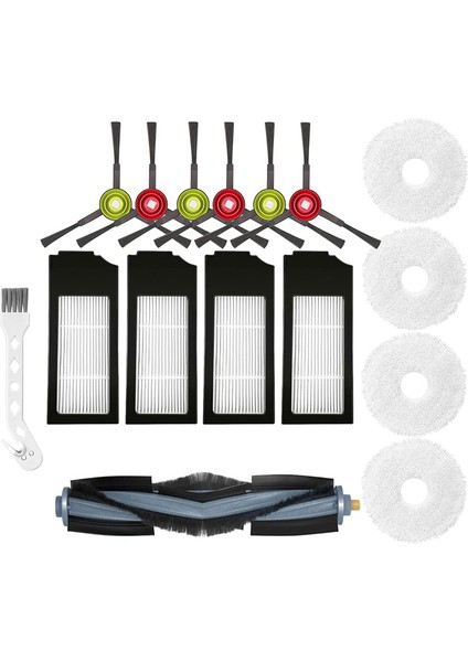 Ecovacs Deebot X1TURBO X1OMNI Robotlu Süpürge Aksesuarları Için Yedek Rulo Fırça Yan Fırça Hepa Filtreleri (Yurt Dışından)