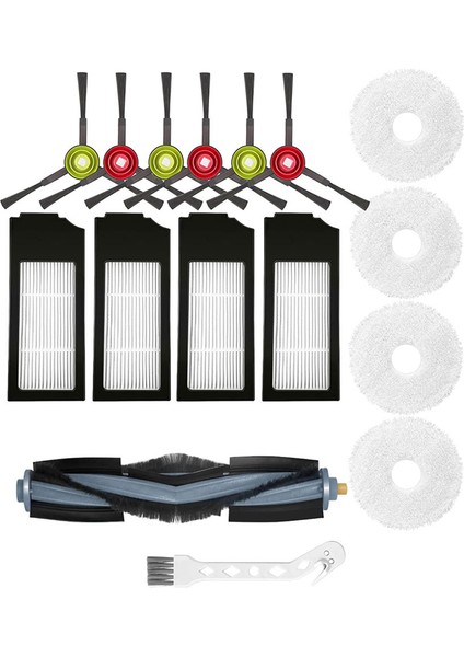 Ecovacs Deebot X1TURBO X1OMNI Robotlu Süpürge Aksesuarları Için Yedek Rulo Fırça Yan Fırça Hepa Filtreleri (Yurt Dışından)