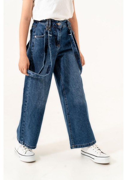 Kız Çocuk Askı Detaylı Kot Pantolon G2167 fiyatları