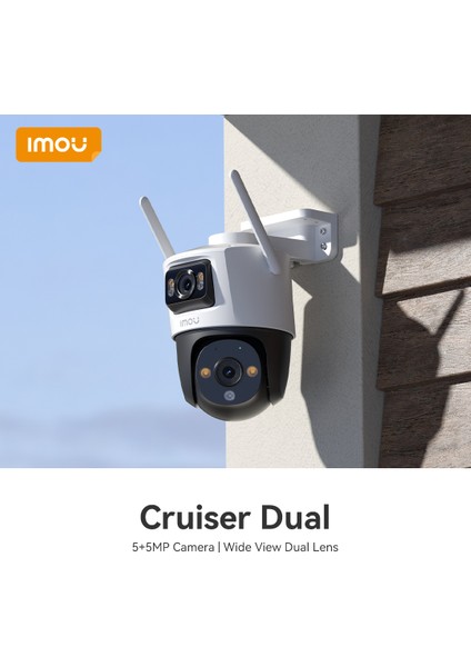 6 MP Dış Ortam Çift Lensli Kablosuz PT Kamera 3.6 mm (Cruiser Dual) (IPC-S7XP-6M0WED) fırsatları