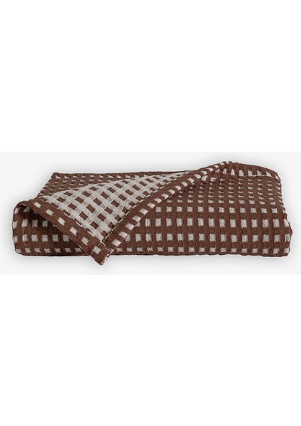 Bebek Waffle Pike Örtüsü 90X110 - Kahve