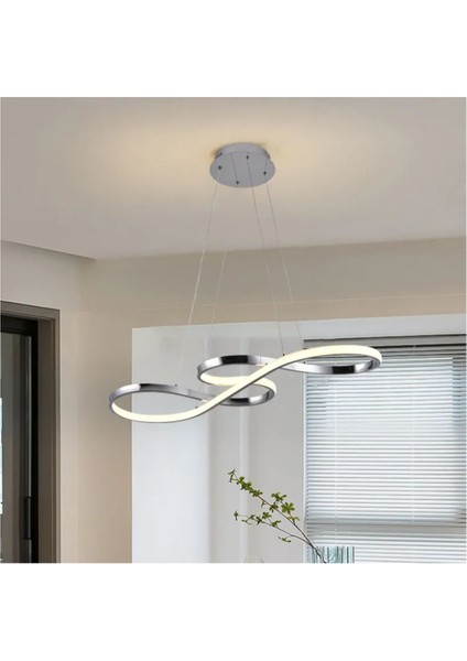 Bacco Model Modern Sarkıt LED Beyaz Işık Ultra Power LED Avize Salon Mutfak Oda Hol Ledli Avize