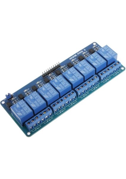 8 Kanal Dc 12V Röle Modül Ac 250V Dc 30V 10A Optokuplör Izolasyonlu Girişler Elektronik Anahtar Termostat Resiztans Motor Lamba Makine