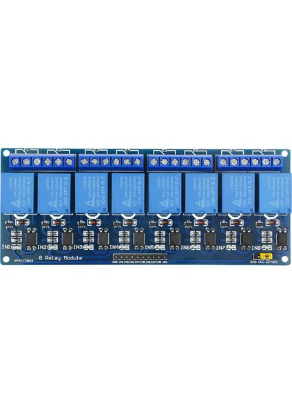 8 Kanal Dc 12V Röle Modül Ac 250V Dc 30V 10A Optokuplör Izolasyonlu Girişler Elektronik Anahtar Termostat Resiztans Motor Lamba Makine