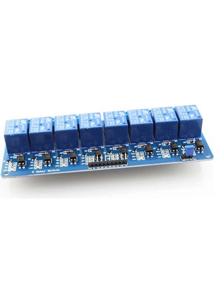 8 Kanal Dc 12V Röle Modül Ac 250V Dc 30V 10A Optokuplör Izolasyonlu Girişler Elektronik Anahtar Termostat Resiztans Motor Lamba Makine
