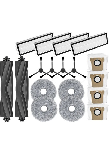 Dreame Bot L20 Ultra Robot Süpürge Yedek Parça Aksesuarları Ana Yan Fırça Hepa Filtre Paspas Pedi Toz Torbaları (Yurt Dışından)