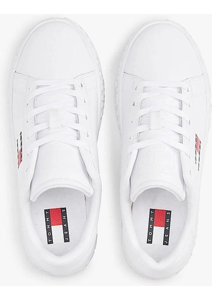 Tommy Hilfiger Tommy Jeans Kadın Beyaz Platform Sneaker