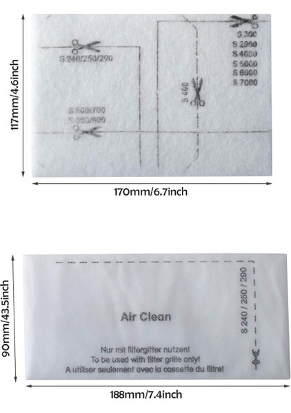 6713110 Miele Elektrikli Süpürge Filtre Matı Için Hava Temizleme Filtresi 3944711 8'li Hava Temizleme Filtresi Paketi (Yurt Dışından) modelleri