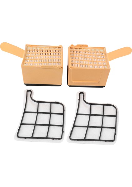 Filtre Seti 2 Motor Koruma Filtresi (Motor Filtresi) + 2 Hepa (Mikro) Filtre / Mikro Filtre / Hepa Filtre Vorwerk Kobold Vk 135, 136, VK135, VK136'YA Uygun (Yurt Dışından)
