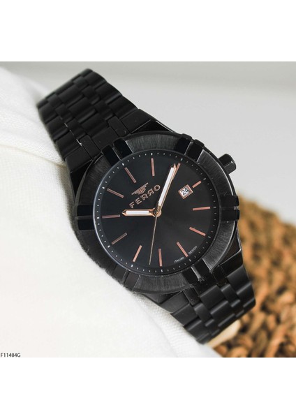 F11484G Çelik Kordonlu Erkek Kol Saati