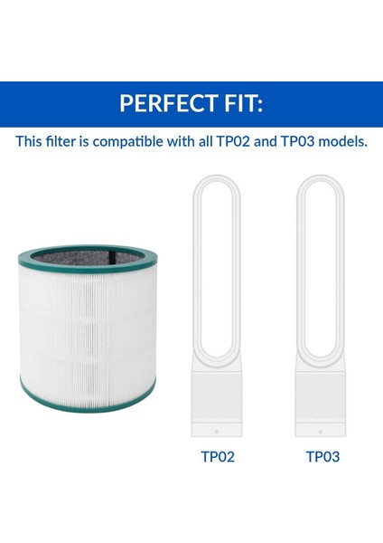 Dyson Tower Arıtma Cihazı TP00/03/02/AM11/BP01 Modelleriyle Uyumlu Hava Temizleme Filtreleri (Yurt Dışından) indirimleri