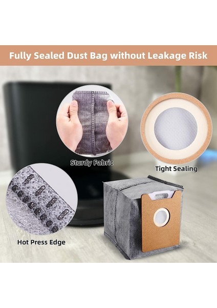 Eufy Clean G35+ G40+ G40 Hybrid+ Robot Süpürge Büyük Kapasiteli Bertaraf Çantası Aksesuarı Için Toz Torbalarının Değiştirilmesi (Yurt Dışından) fırsatları