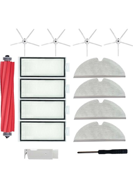 Xiaomi Roborock Q7 Max, Q7 Max+, Q7 Plus, T8 Robot Vakum Yedek Yedek Parça Ana Yan Fırça Hepa Filtre Paspas B Için (Yurt Dışından)