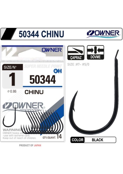 50344 Chinu Black Iğne No:2