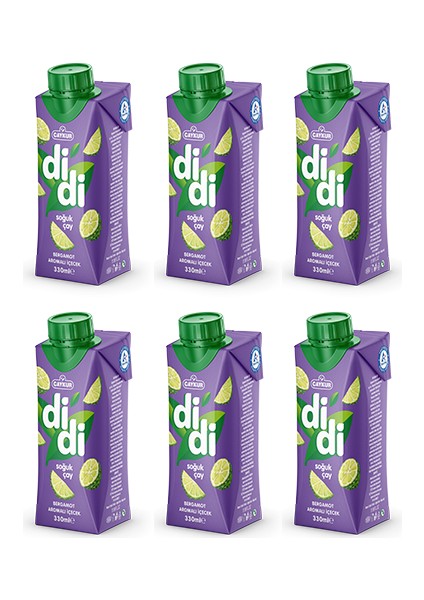 Didi Bergamot Aromalı Soğuk Çay Kutu 330 ml x 6 Adet