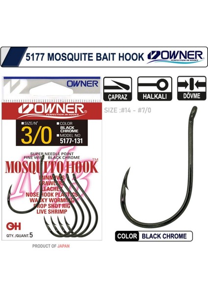 5177 Mosquıto Hook No:4/0