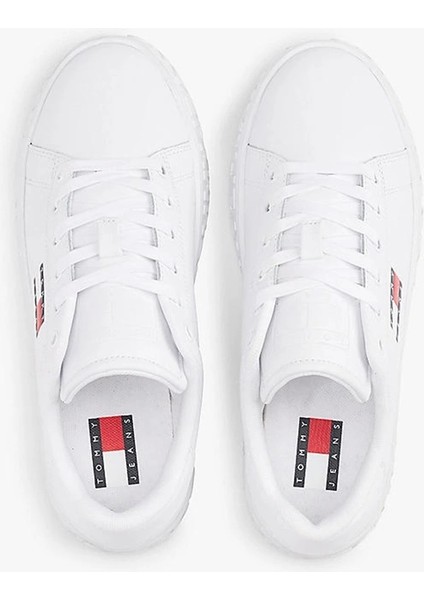 Tommy Jeans Kadın Beyaz Platform Sneaker indirimleri