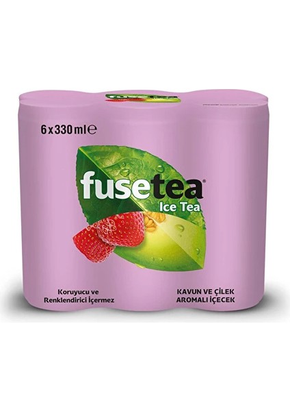 Kavun ve Çilek Aromalı Soğuk Çay 330 ml x 6 Adet