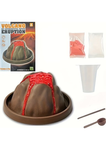 Tcherchı Volkanik Patlama Fırlatma Dıy Bilim Deney Seti, Ekipman Yapımı Bilim ve Eğitim Modeli Öğrenme Oyuncaklar, Volkan Modeli (Yurt Dışından)