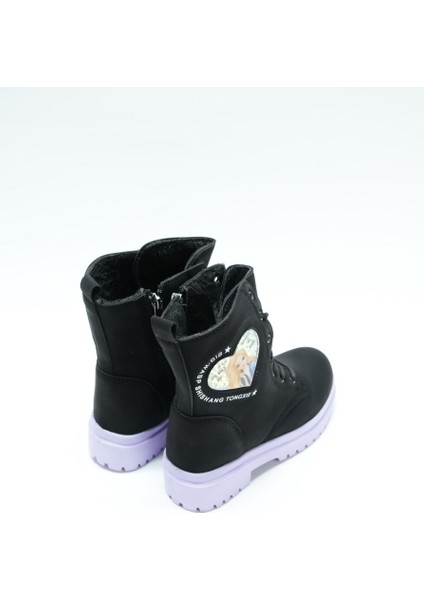 Twingo Kalpli Kız Resimli Yüksek Boğaz Kız Çocuk Bot, Siyah (Ladik) fiyatları