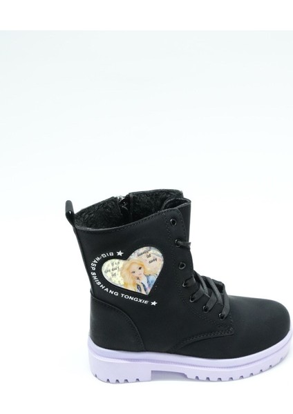 Twingo Kalpli Kız Resimli Yüksek Boğaz Kız Çocuk Bot, Siyah (Ladik) fırsatları