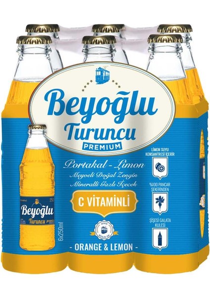 Gazozu Turuncu 250 ml x 6 Adet