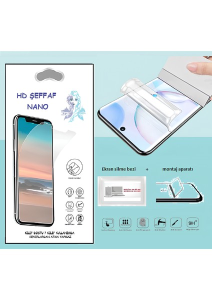 Huawei P9 Lite 2017 Nano Ekran Koruyucu İnce Esnek Hd Şeffaf