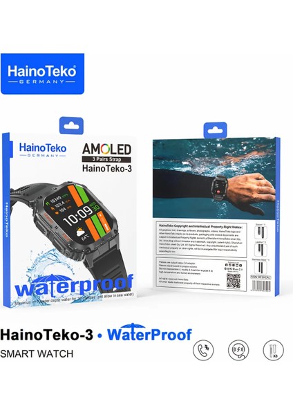 Watch 10 Serisi Su Geçirmez Kırılmaz Amoled Ekran Waterproof 3 Kordon fırsatları