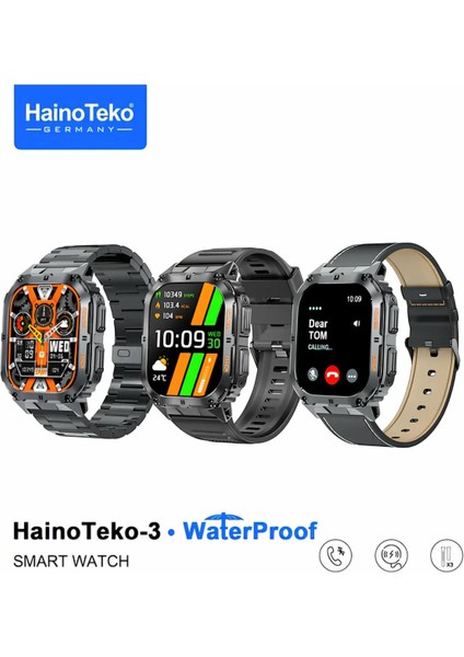 Watch 10 Serisi Su Geçirmez Kırılmaz Amoled Ekran Waterproof 3 Kordon