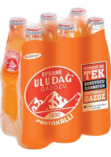 Efsane Gazozu Portakallı 250 ml x 6 Adet