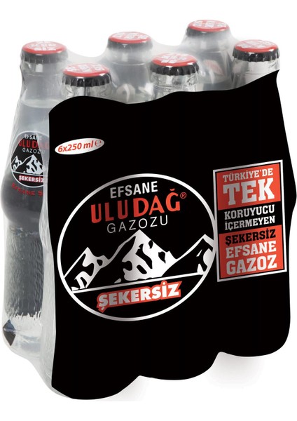 Efsane Gazozu Şekersiz 250 ml x 6 Adet