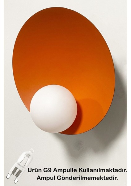 Geniş Turuncu Metal Aplik Mutfak Iç Mekan Salon Cafe Ofis Pastane Modern Dekoratif Aplikleri fırsatları