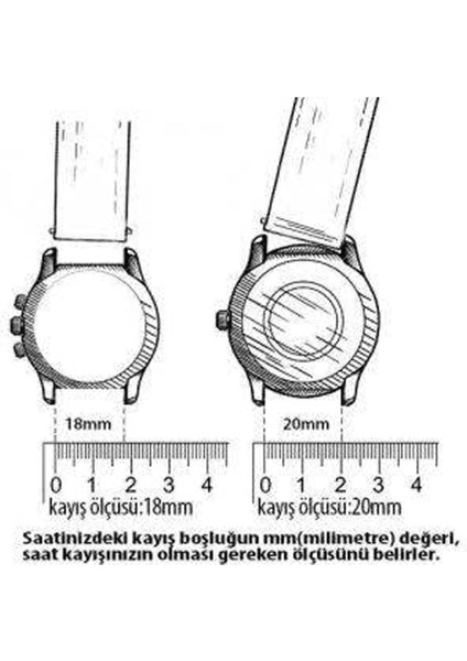 Greyzi Deri Fosil & Her Saate Uygun Saat Kordonu 24 mm Kahve (94)