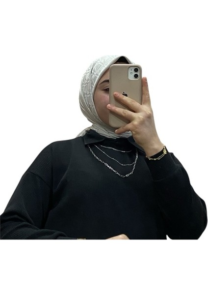 Jakarlı V Desenli Eşarp 1036 fiyatları
